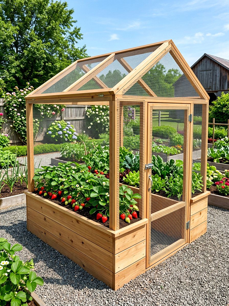 Enclosed Pest Proof Layout - 30 raised bed layout ideas