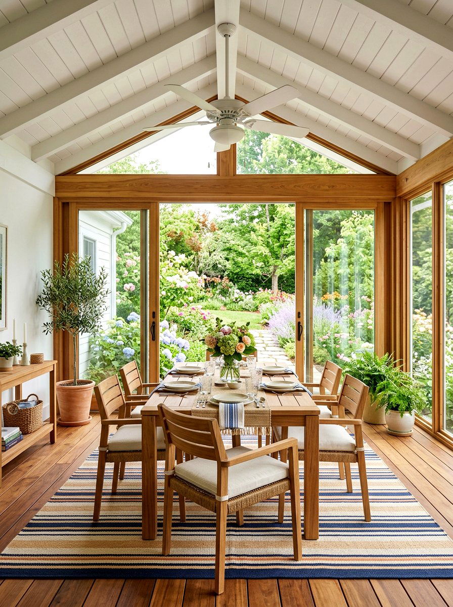 Enclosed Porch Sunroom Dining - 30 sunroom dining ideas