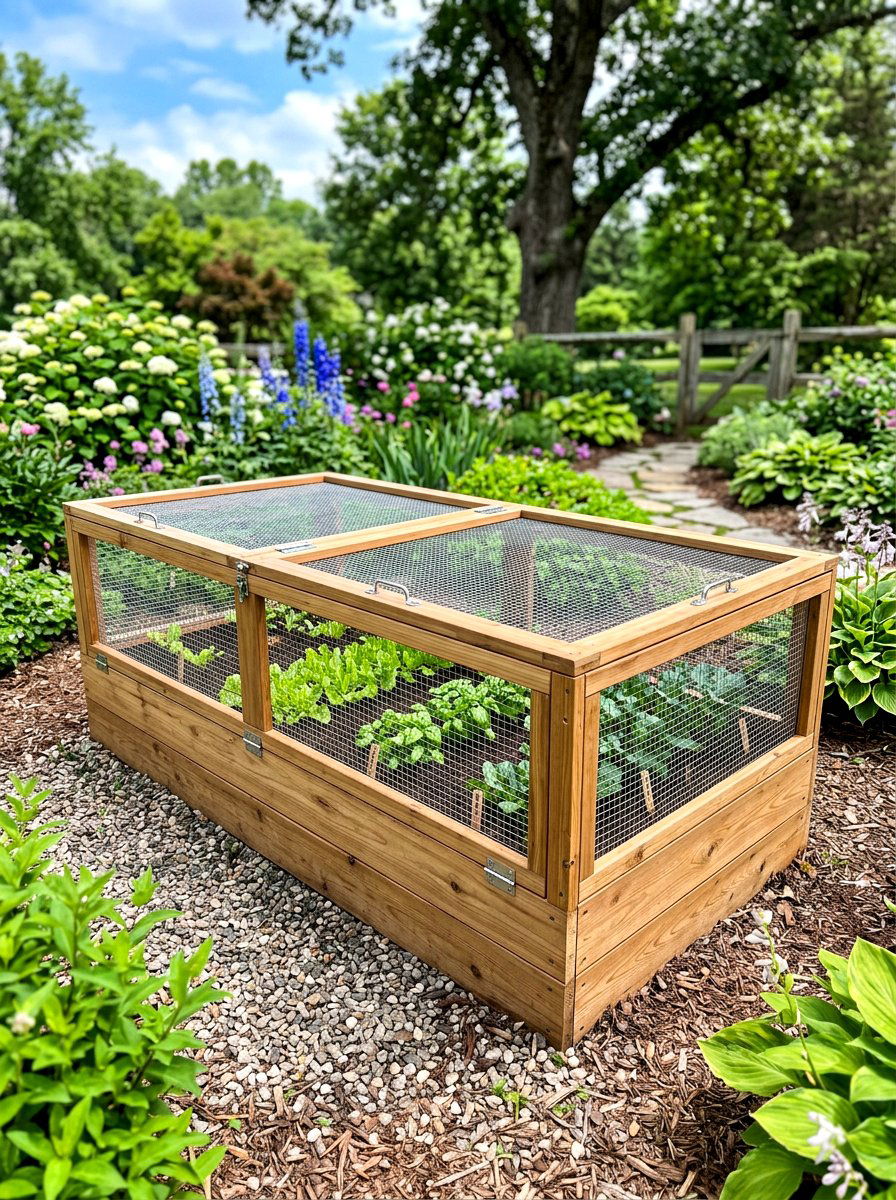 Enclosed garden beds with covers - 30 raised vegetable garden ideas