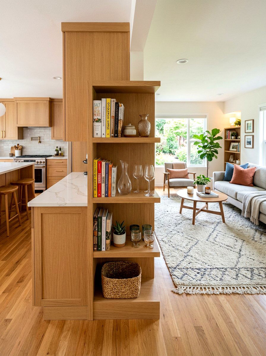 End Of Cabinet Shelf - 30 kitchen cookbook storage ideas