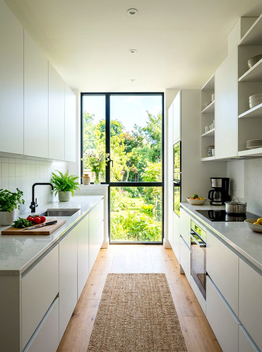 End Window Galley Kitchen - 30 galley kitchen ideas