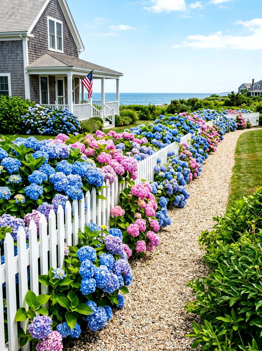 Endless Summer Hydrangea Floral Border - 30 hydrangea garden border ideas