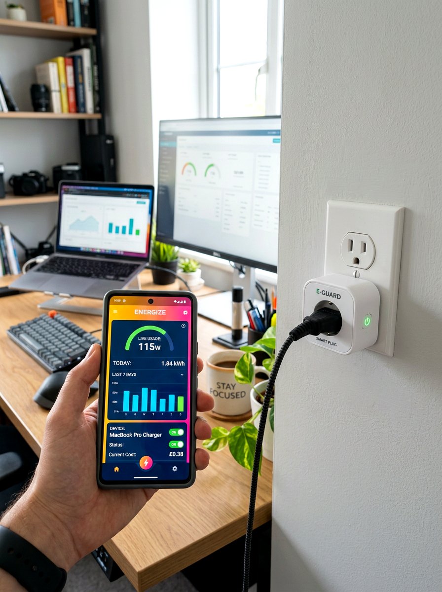 Energy Monitoring Smart Plug - 30 energy efficient home office ideas