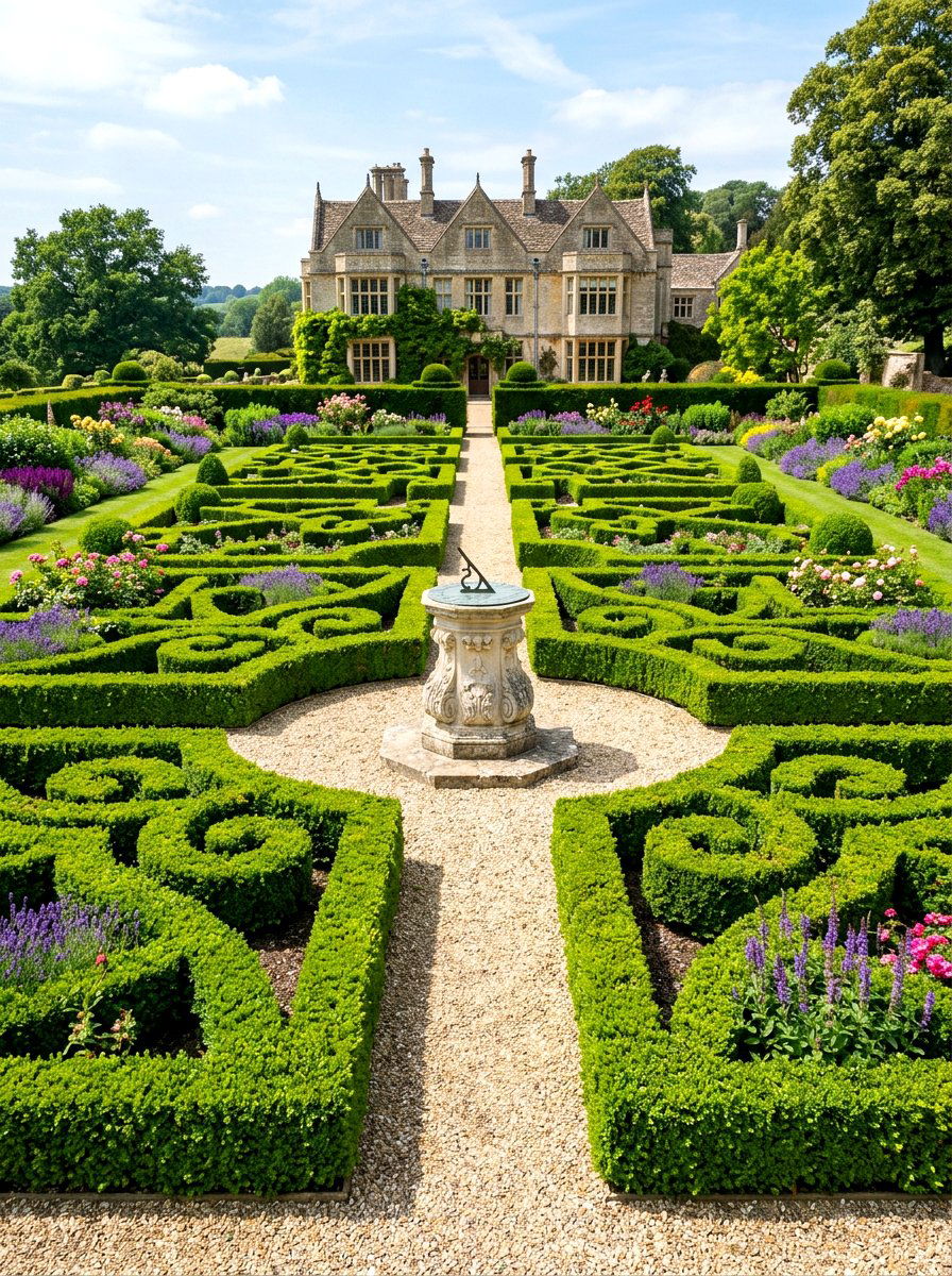 English Boxwood Garden - 30 backyard garden ideas