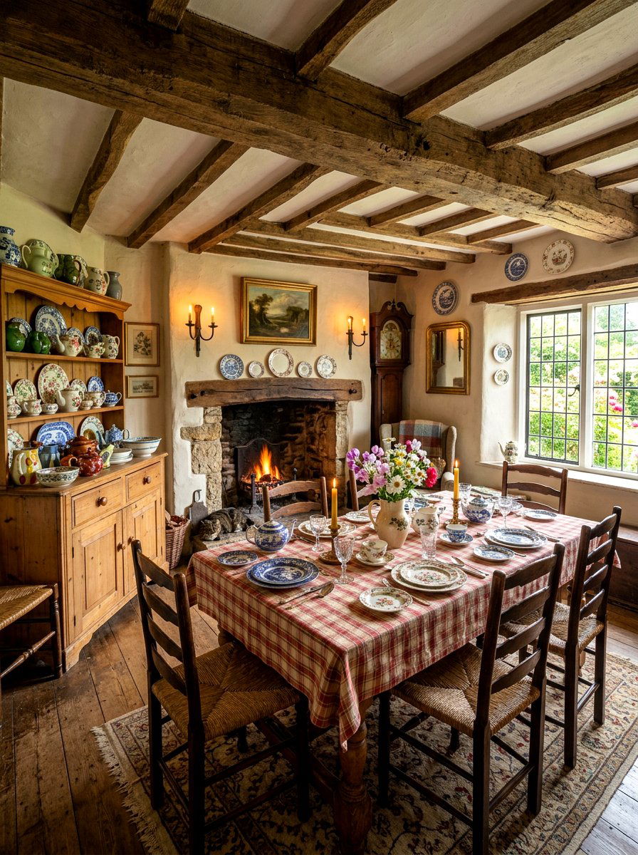 English Cottage Dining Candlelight - 30 candlelit dining room ideas
