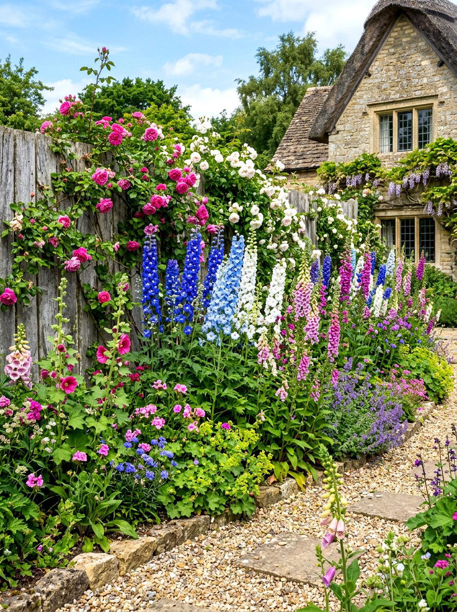 English Cottage Garden Border - 30 mixed border garden ideas