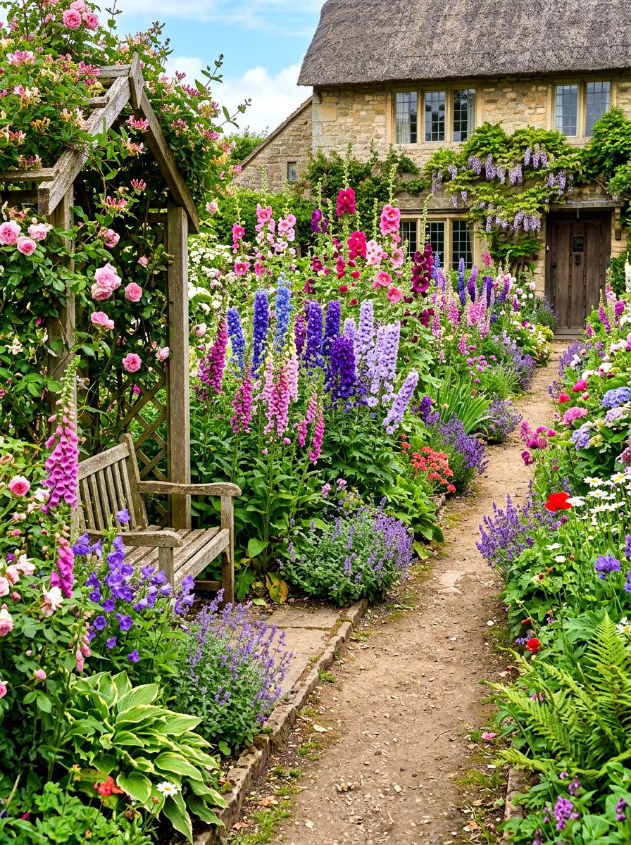English Cottage Garden - 30 cottage backyard ideas