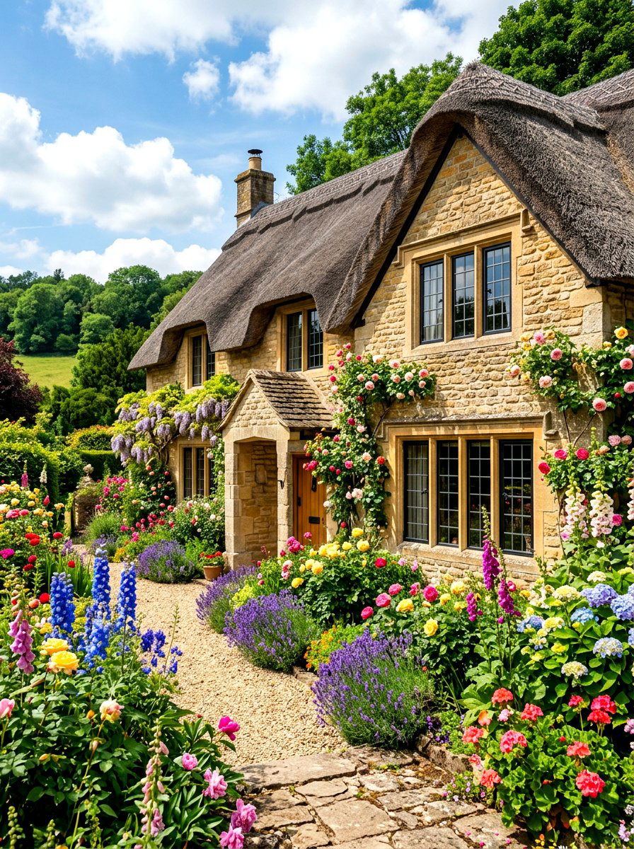 English Cottage Stone Walls - 30 black bronze window exterior ideas