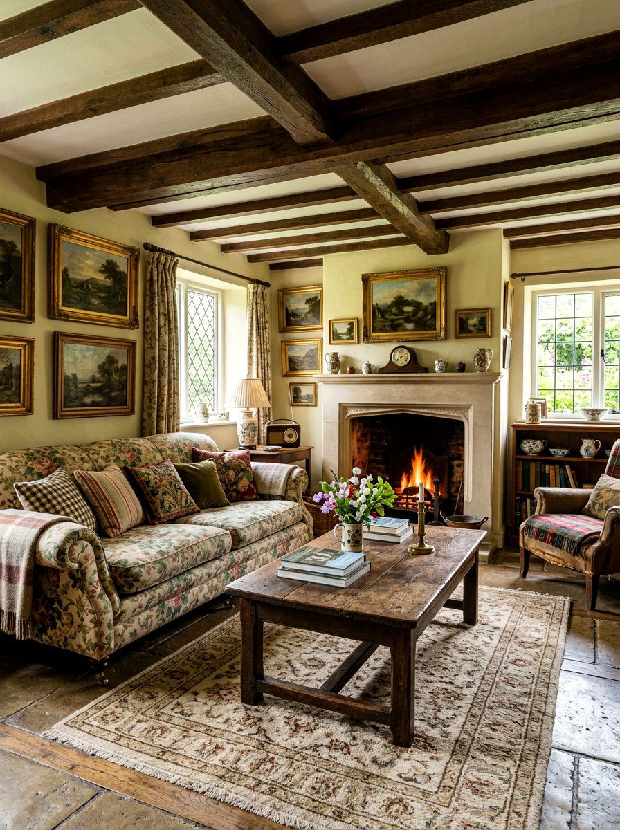 English Country Cottage - 30 cottage living room decor ideas