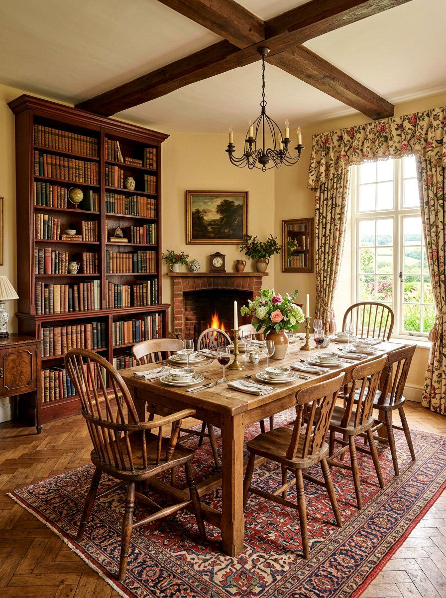 English Country Dining Room - 30 old money dining room decor ideas