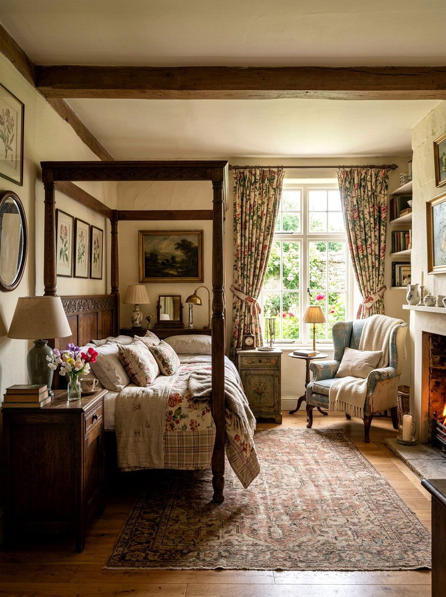 English Country Eclectic Bedroom - 30 eclectic bedroom ideas
