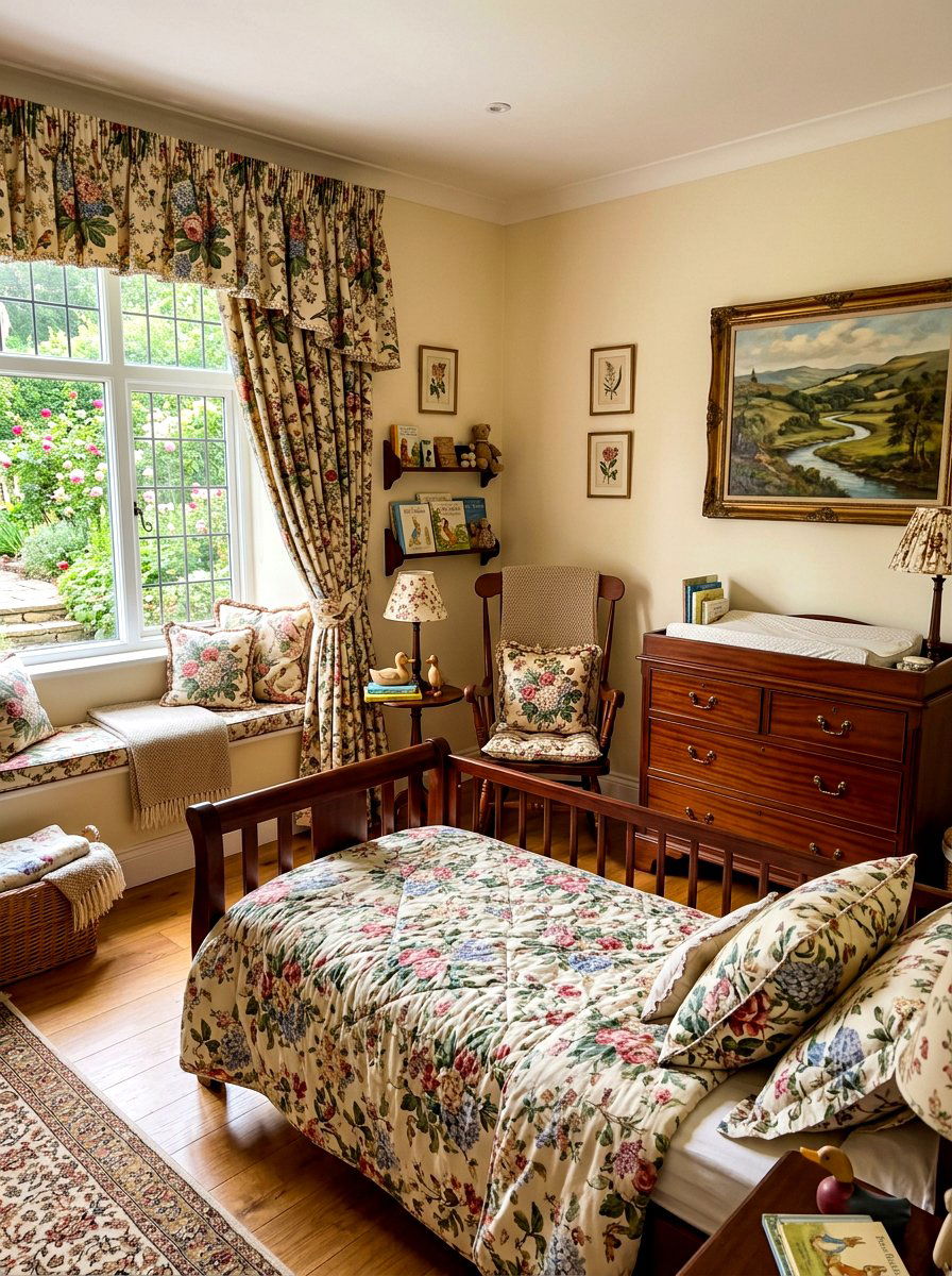 English Country Floral - 30 floral nursery ideas