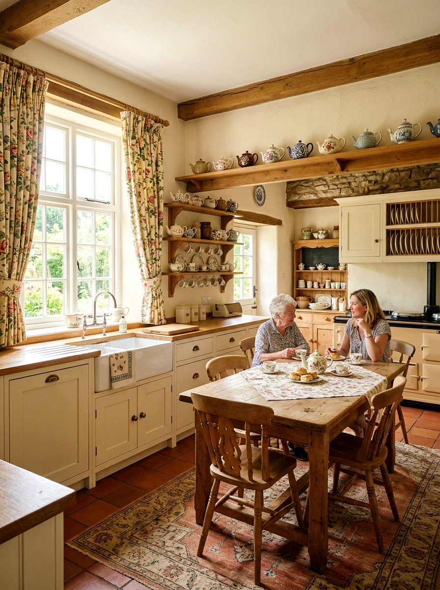 English Country Kitchen - 30 tea party kitchen ideas
