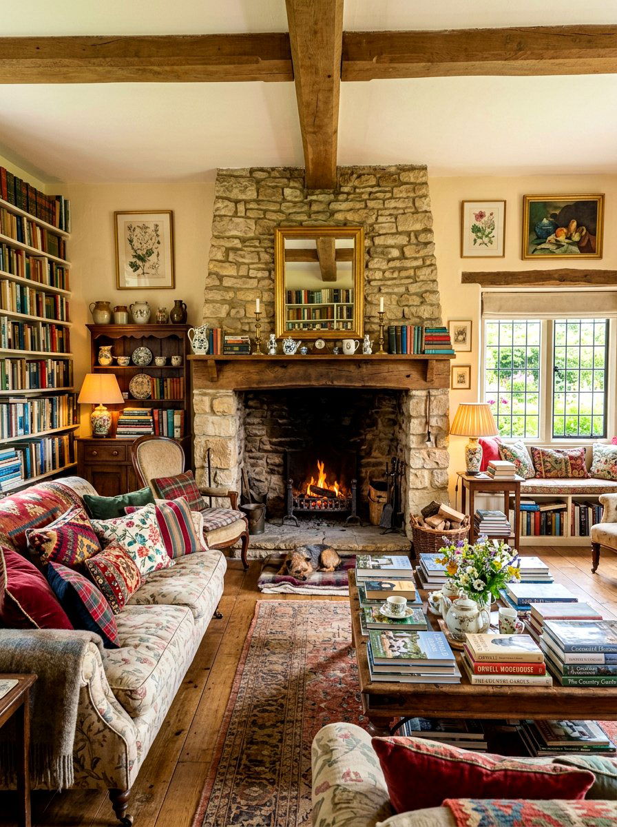 English Country Living Room Design - 30 collected traditional living room ideas