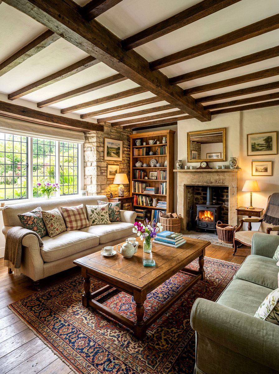English Country Living Room - 30 cottage home decor ideas