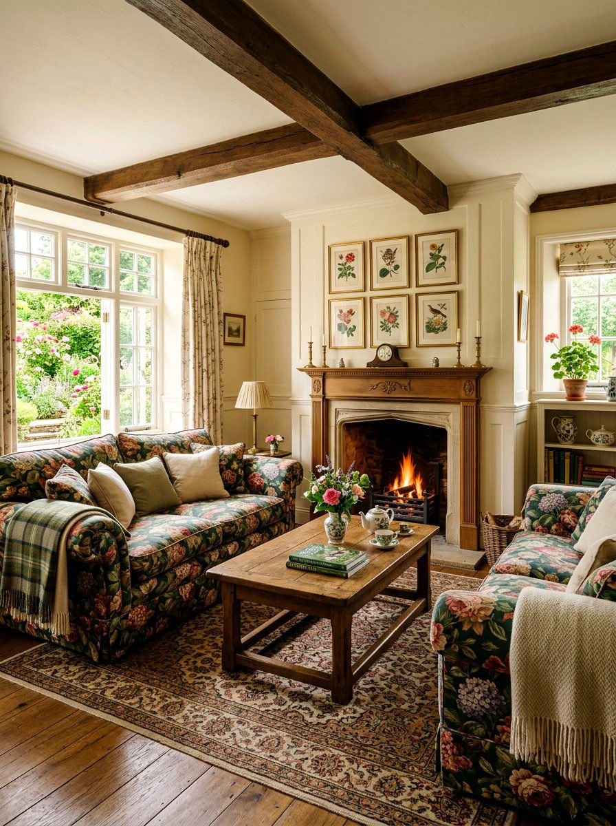English Country Lounge - 30 old money lounge ideas