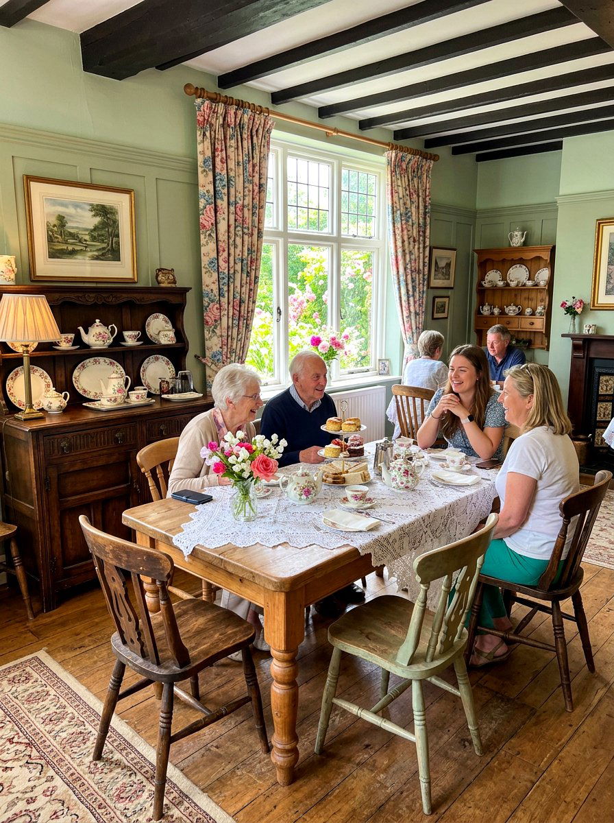 English Country Tea Room - 30 tea party dining room ideas