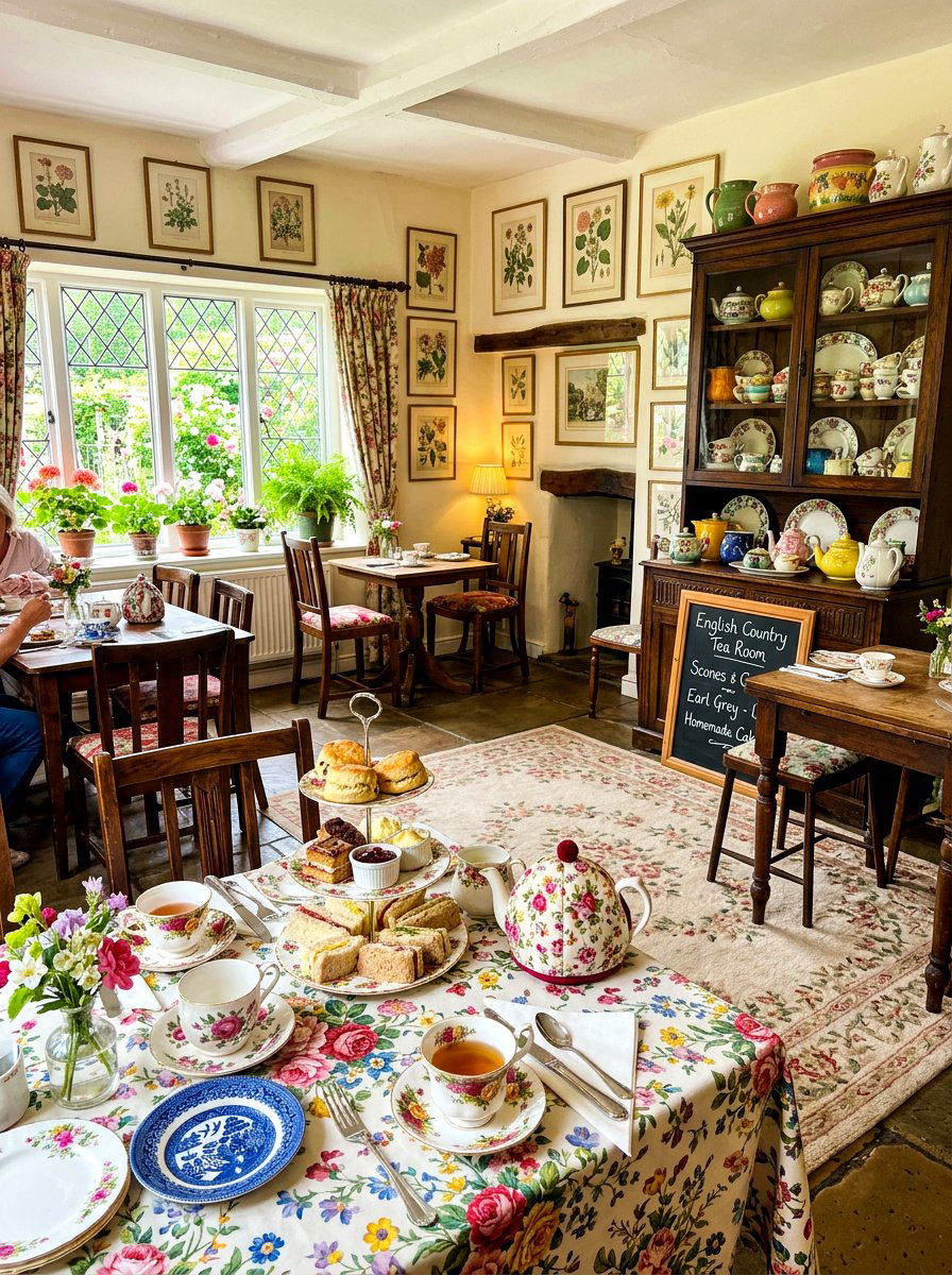 English Country Tea - 30 at home cafe dining ideas