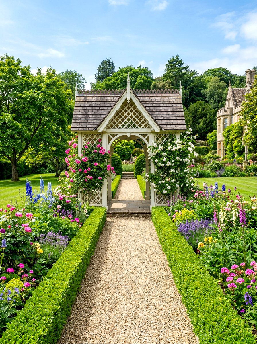 English Garden Arbor - 30 arbor bench ideas