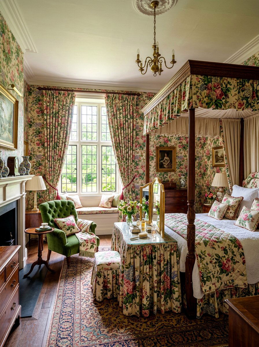 English Garden Bedroom - 30 bloomcore bedroom ideas
