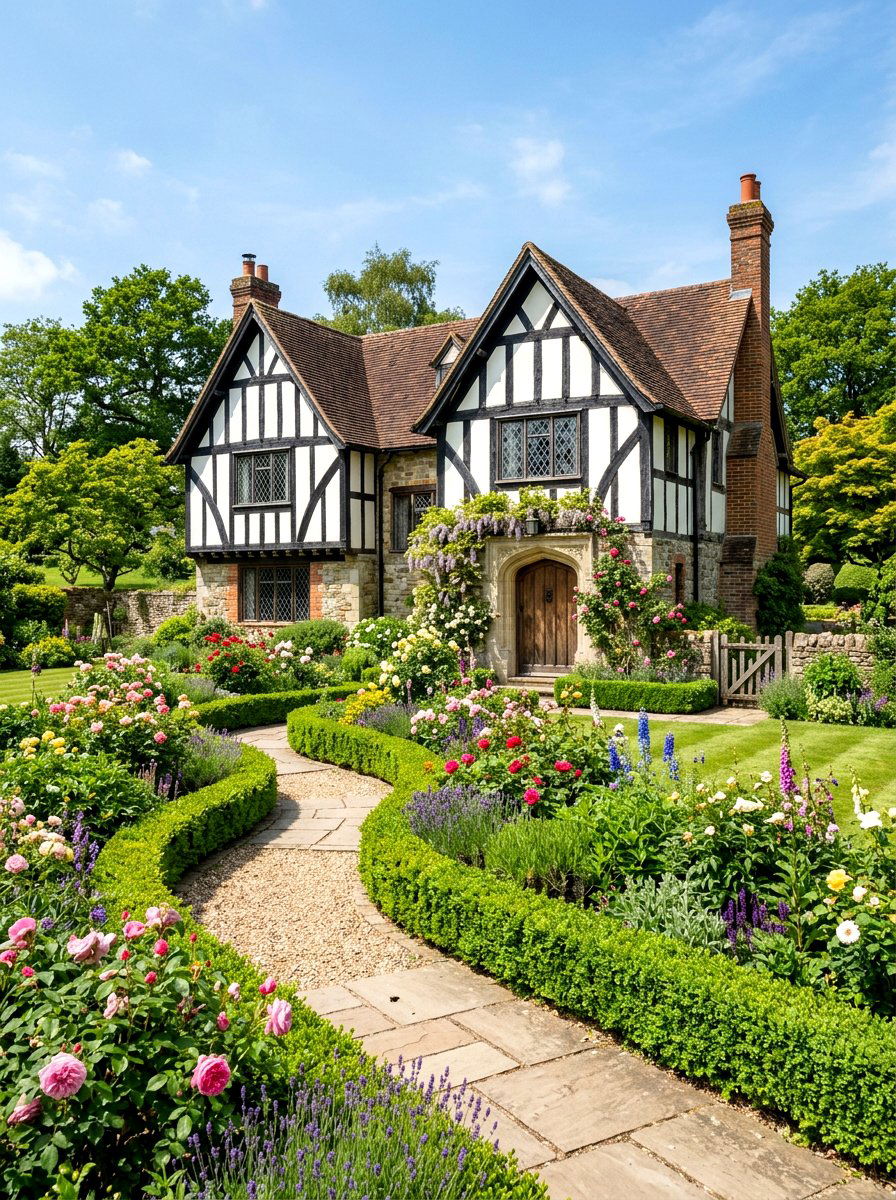 English Garden Landscaping - 30 Tudor house exterior ideas