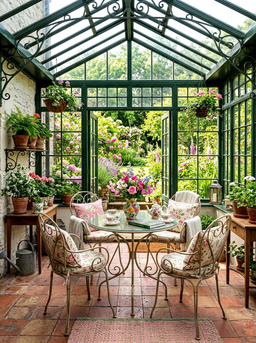 English Garden Sunroom - 30 cozy sunroom ideas