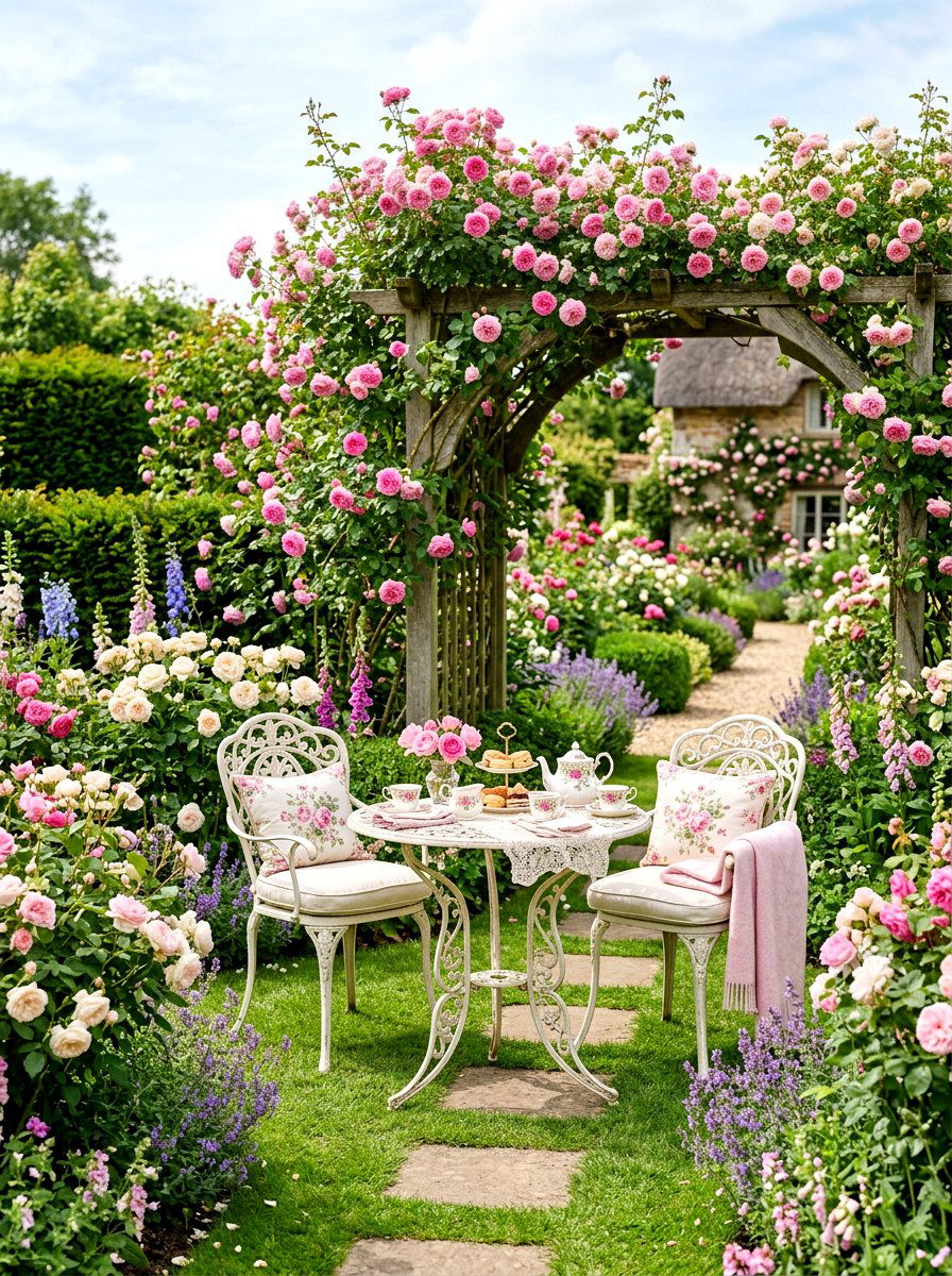 English Rose Garden Bistro - 30 bistro patio ideas