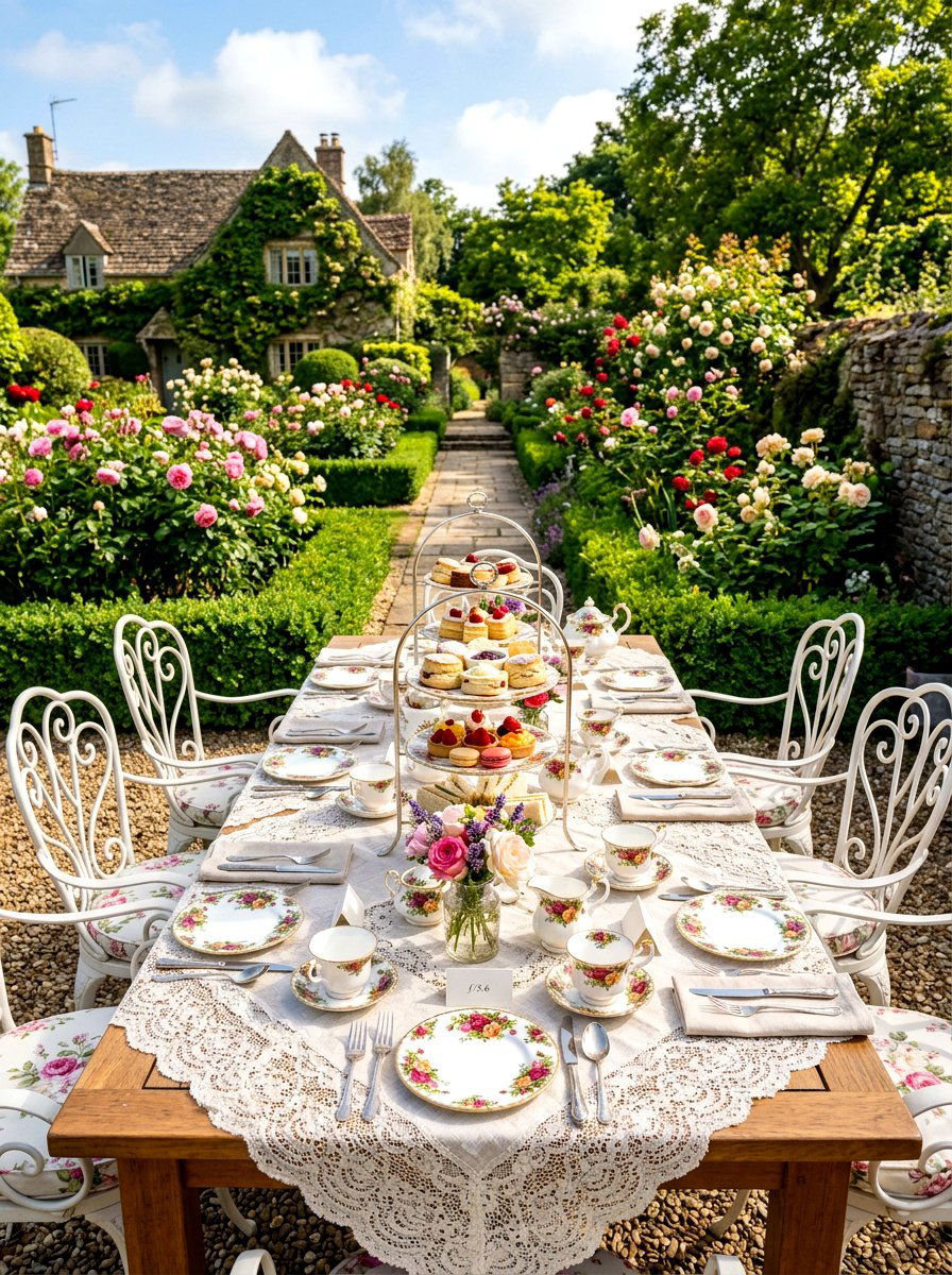 English Tea Party Table - 30 garden party table ideas