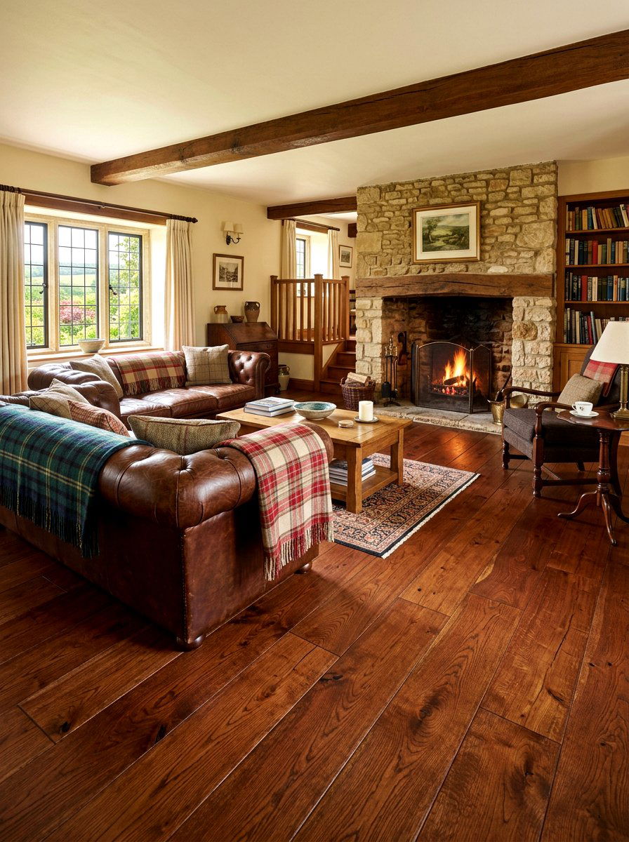 English chestnut floor - 30 hardwood floor stain ideas