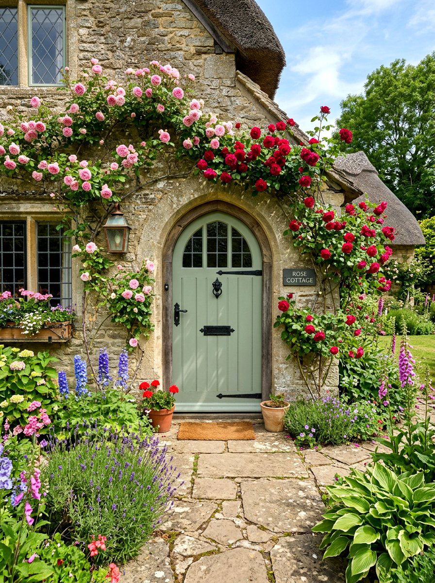 English cottage arched front door - 30 arched front door ideas