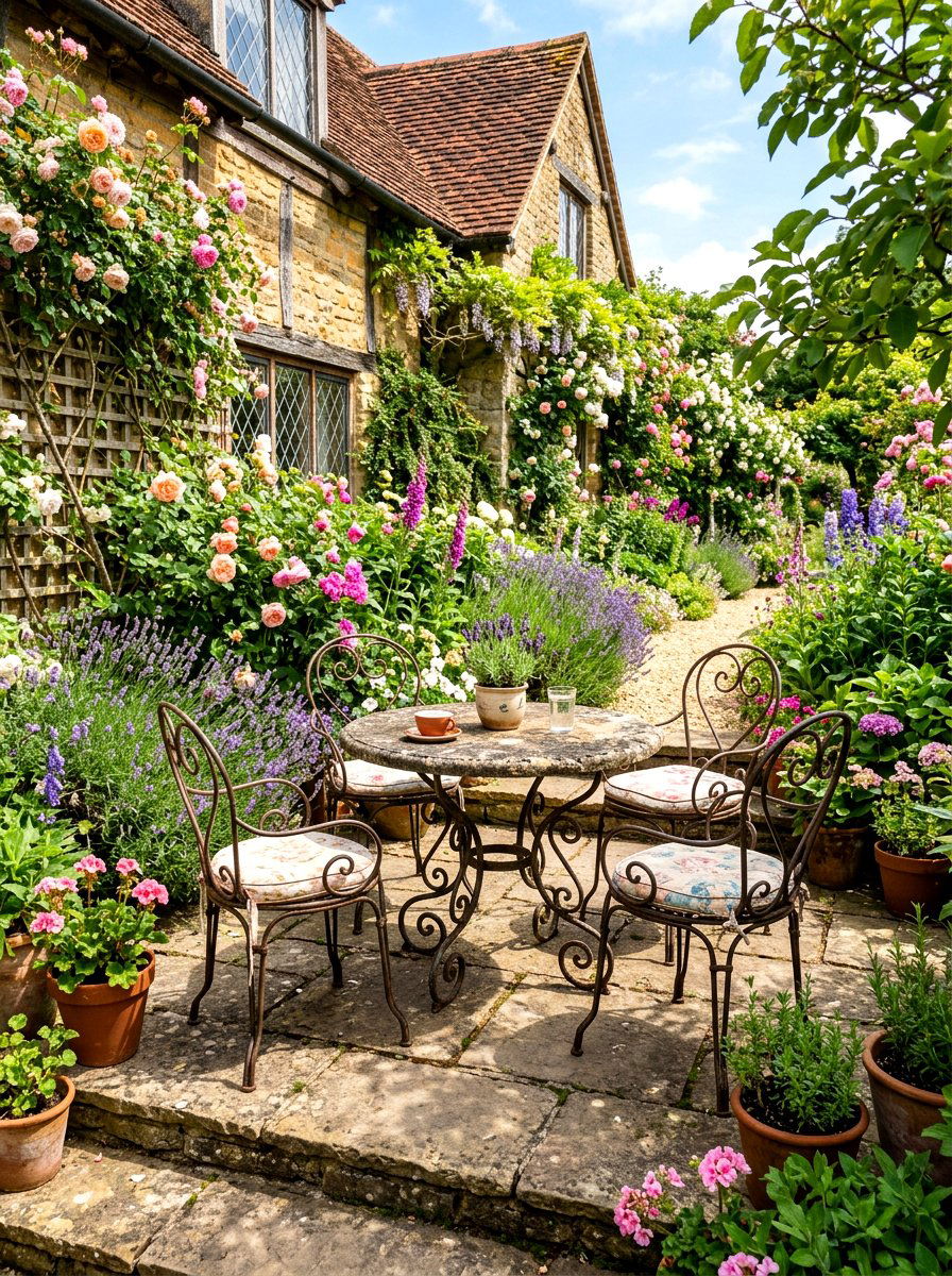 English cottage patio - 30 patio lounge ideas