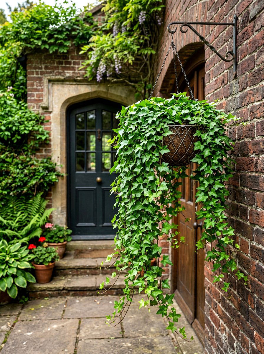 English ivy hanging basket - 30 hanging basket ideas