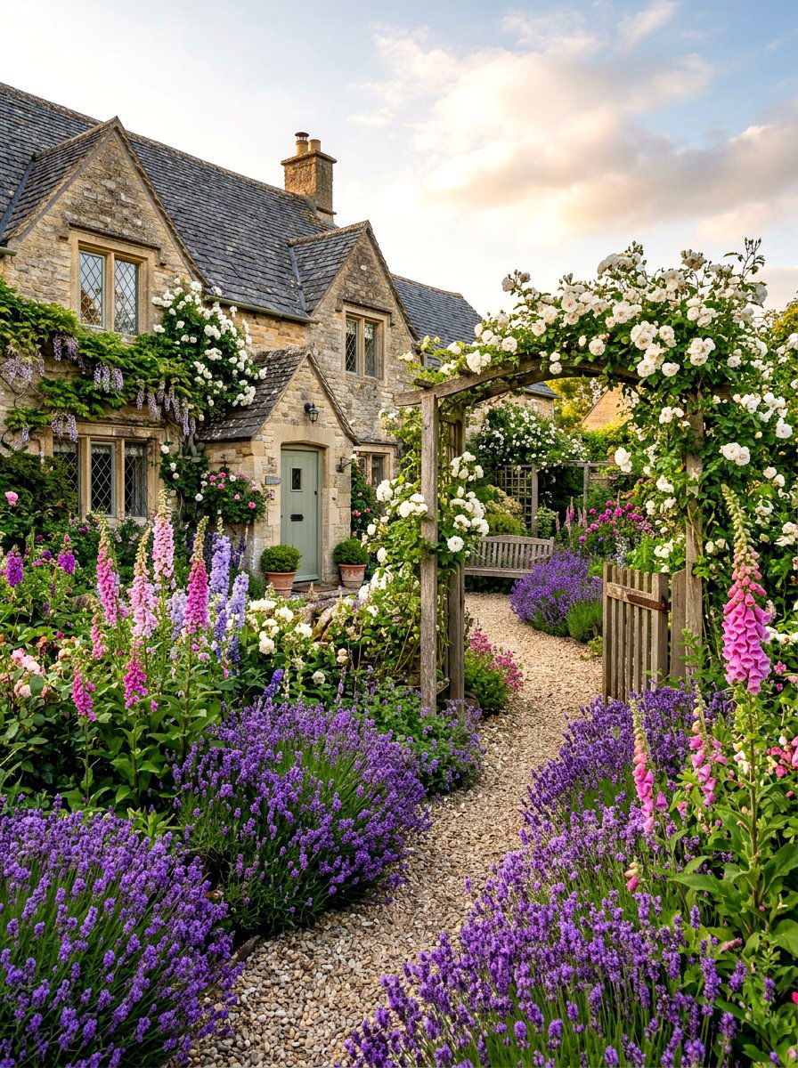 English lavender cottage garden - 30 lavender garden ideas