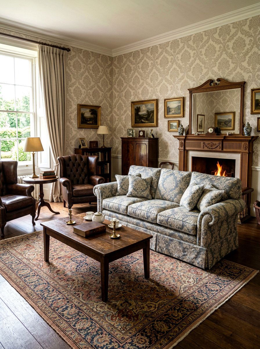 English roll arm skirted sofa - 30 skirted sofa ideas