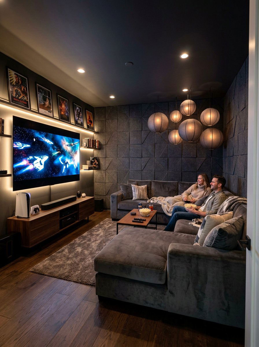 Entertainment Room Diffused Light - 30 paper lantern lighting ideas