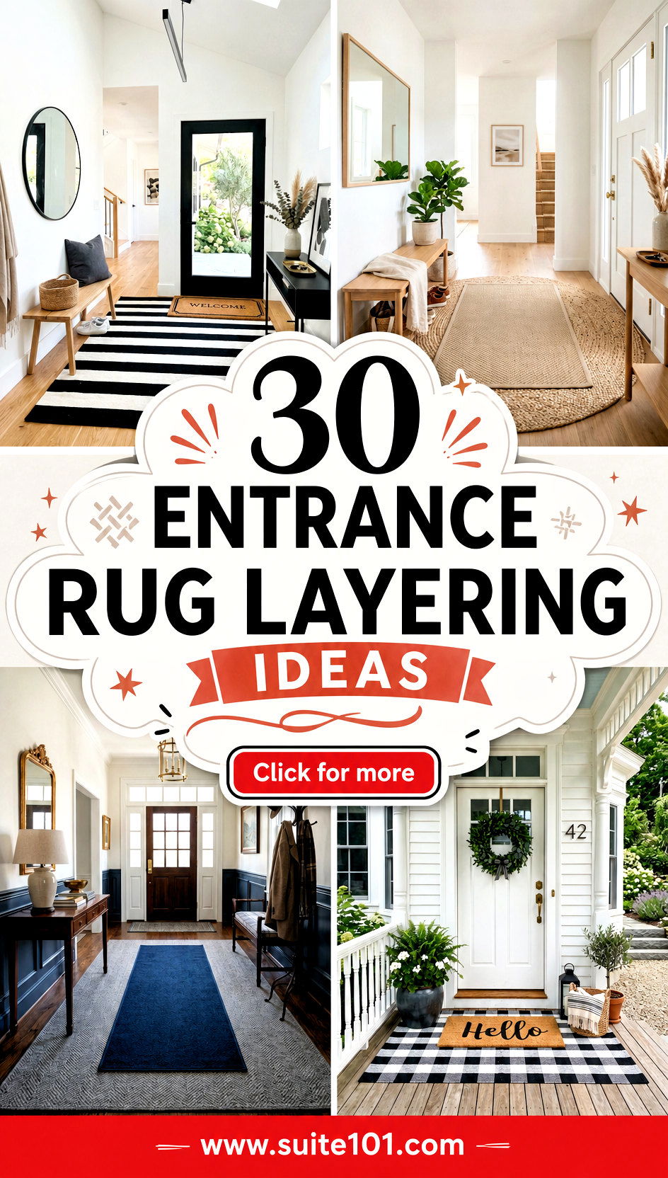 Entrance Rug Layering Ideas 30 Welcoming Looks for Every Entry - Entrance Rug Layering Ideas: 30 Welcoming Looks for Every Entry