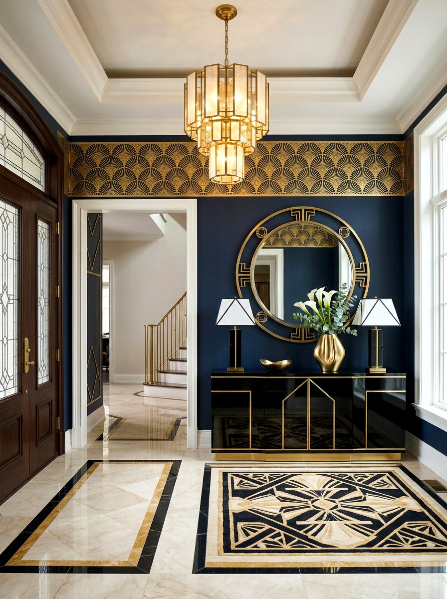 Entryway Art Deco Border - 30 wallpaper border ideas