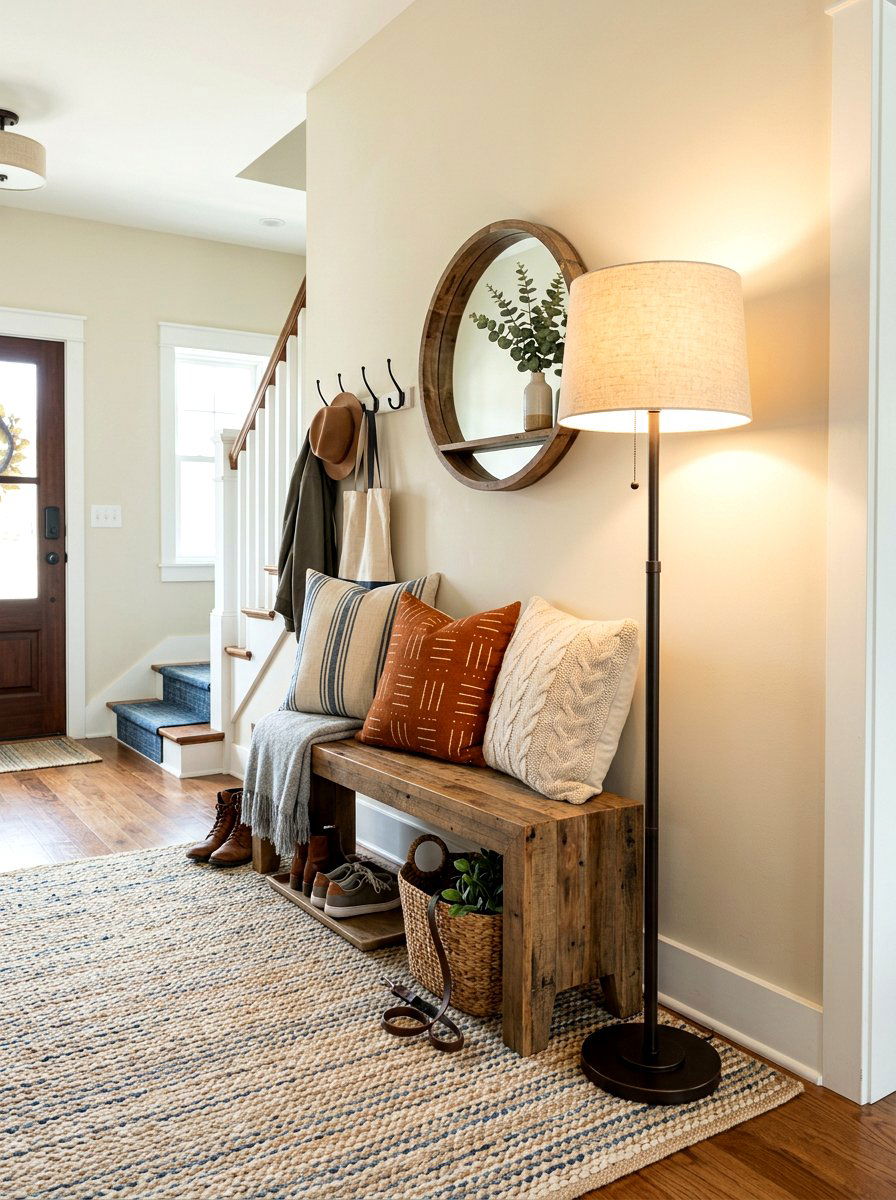 Entryway Bench Floor Lamp - 30 lamp styling ideas