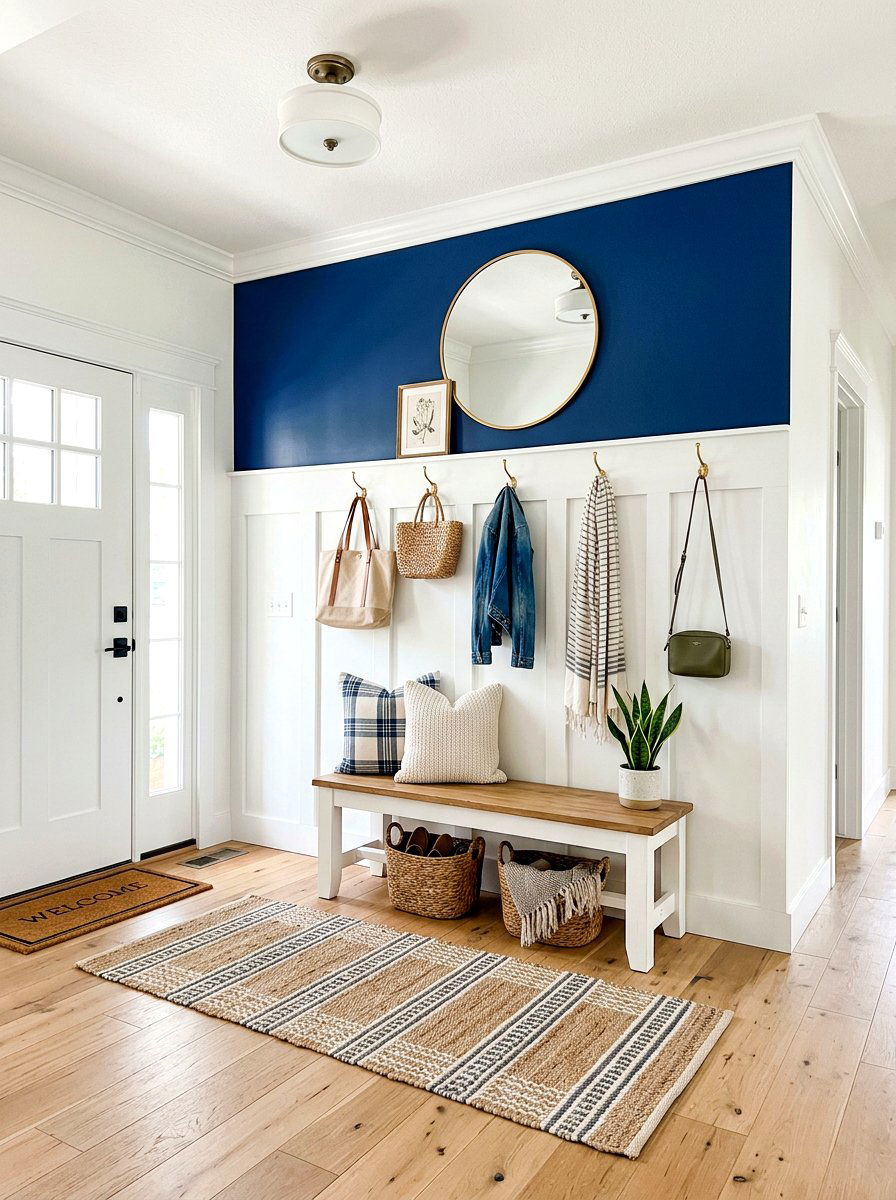 Entryway Bench With Board And Batten Wall - 30 farmhouse entryway bench ideas