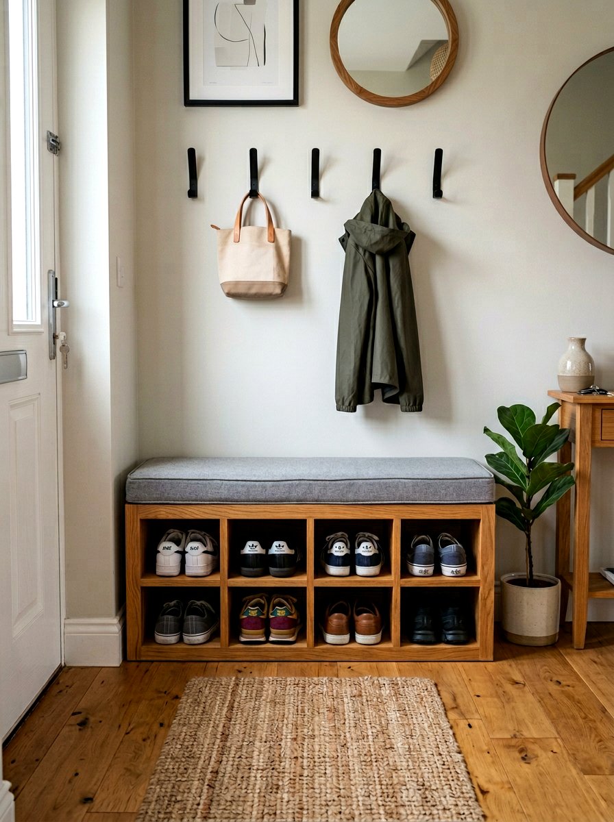 Entryway Bench With Shoe Cubbies - 30 entryway bench ideas