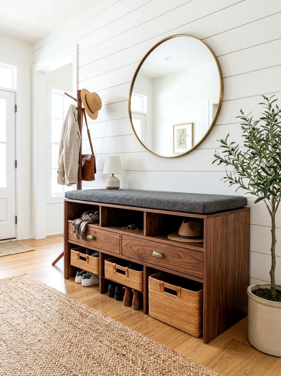 Entryway Bench With Storage - 30 foyer bench seating ideas