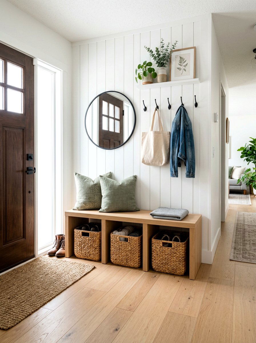 Entryway Bench With Storage - 30 apartment entryway ideas