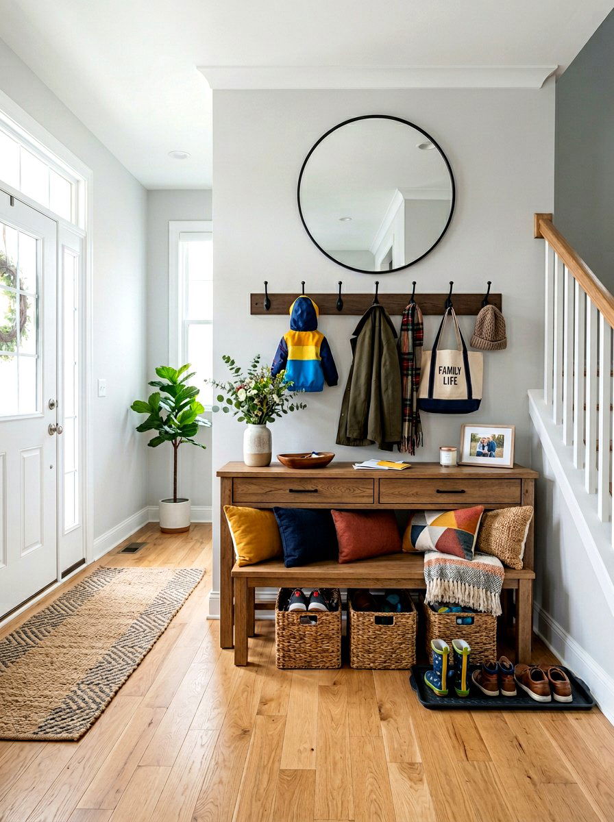 Entryway Bench and Table Combo - 30 entryway table ideas