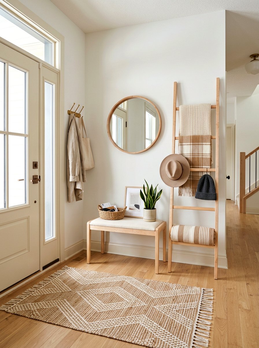 Entryway Blanket Ladder - 30 blanket ladder ideas