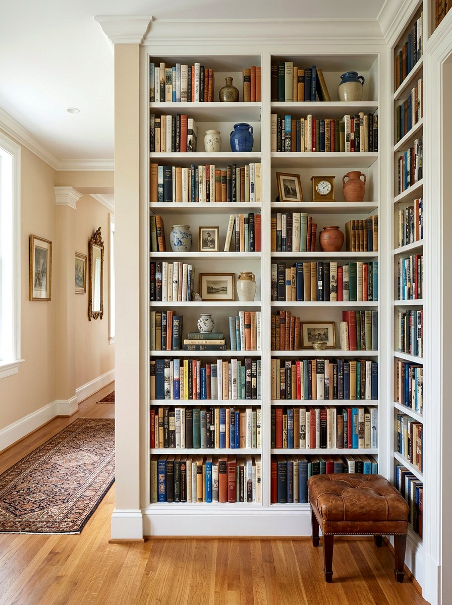 Entryway Bookcase Alcove - 30 entry alcove ideas