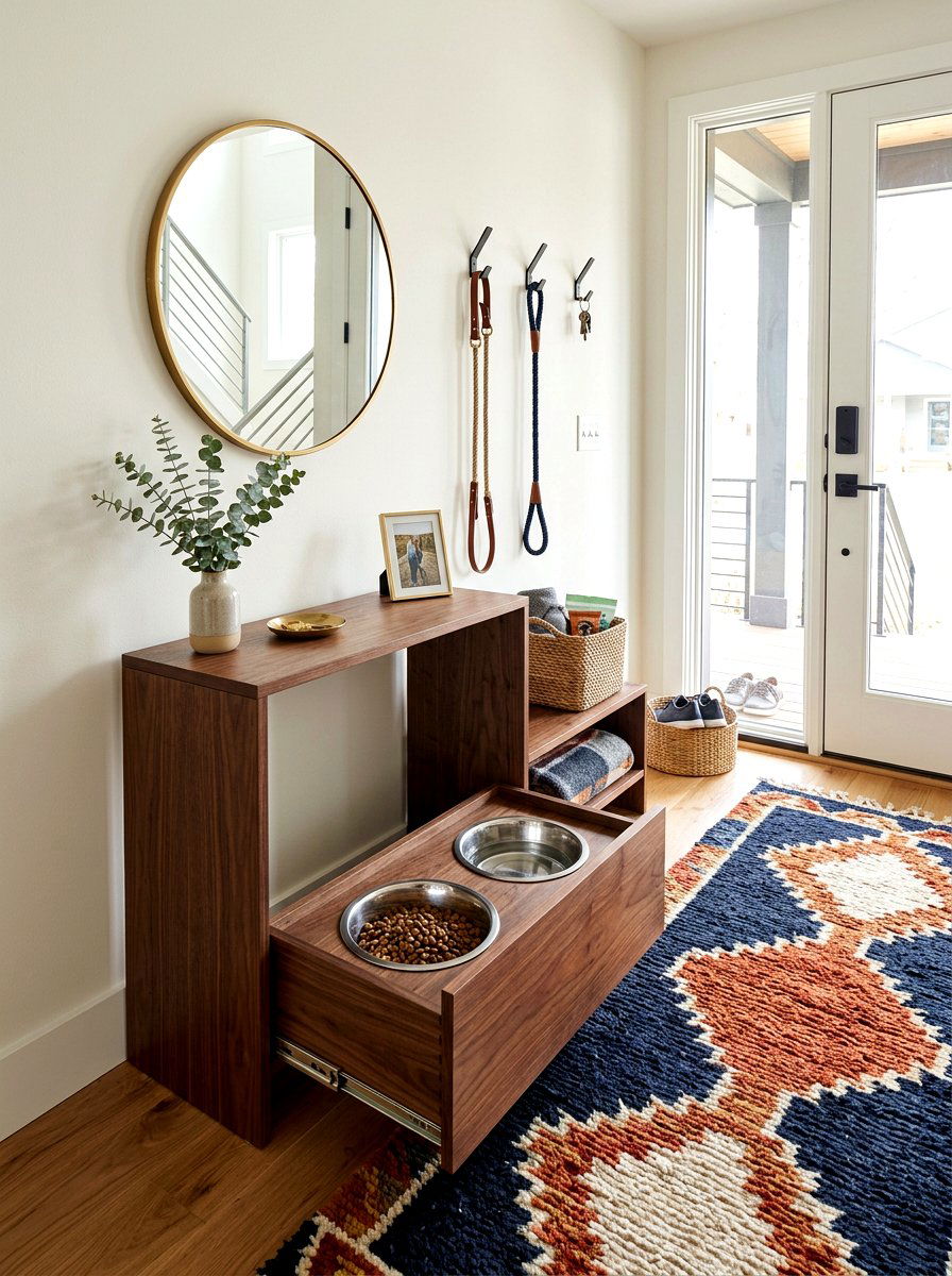 Entryway Cabinet Dog Bowl Drawer - 30 dog bowl drawer ideas