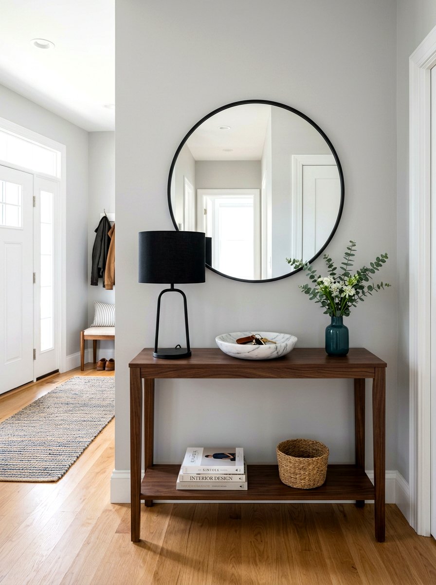 Entryway Console Arrangement - 30 decorative object styling ideas