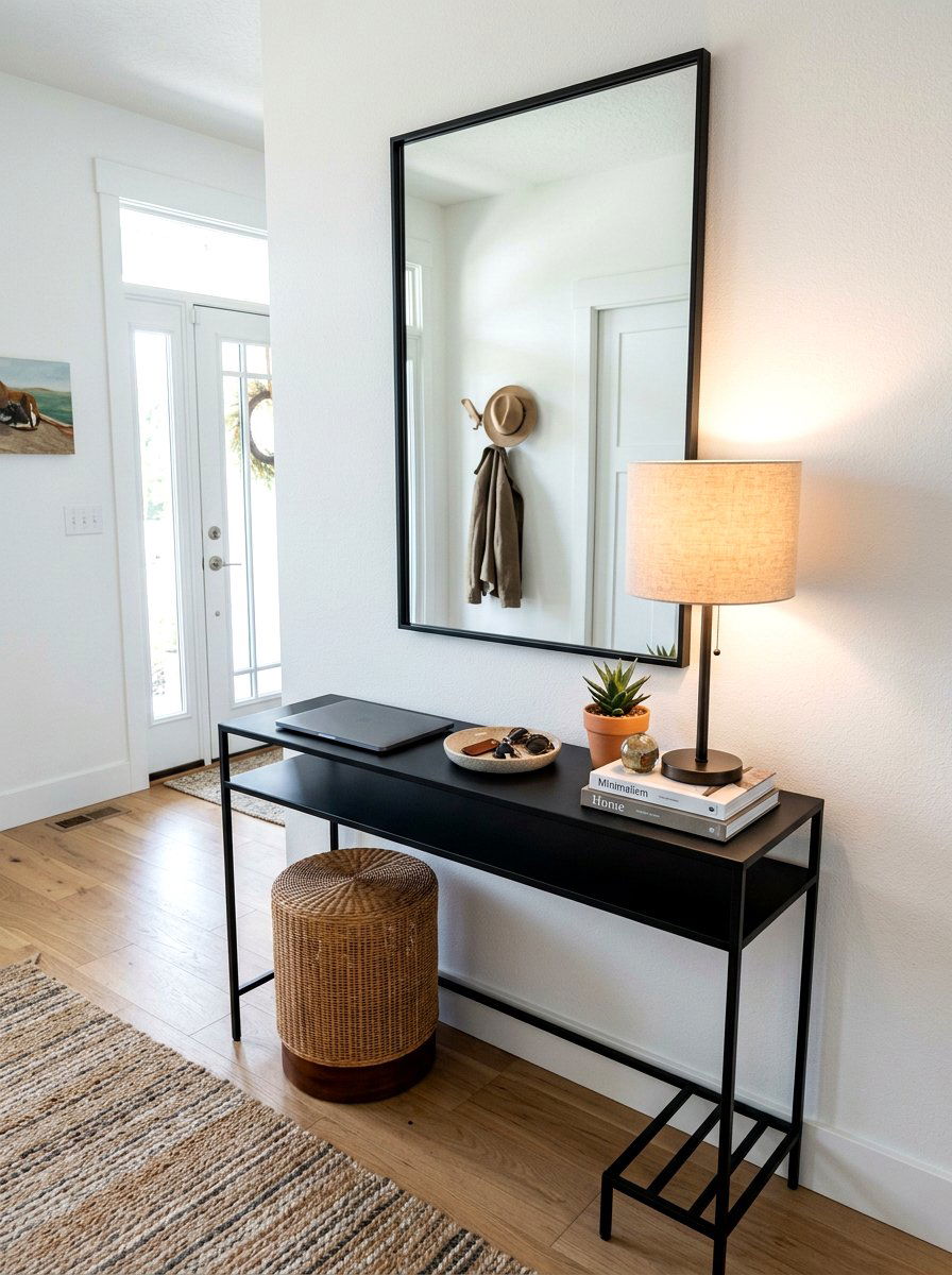 Entryway Console Desk - 30 apartment office ideas