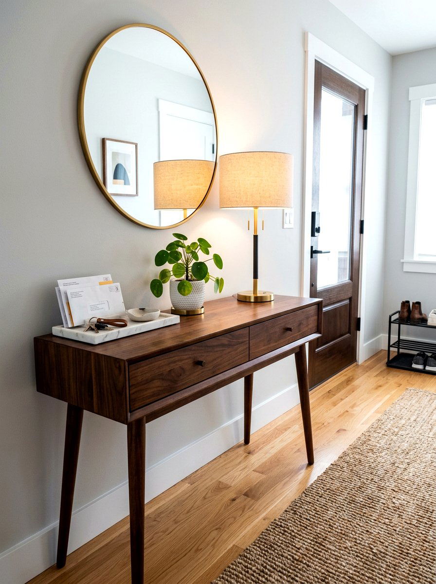 Entryway Console Table - 30 mail drop zone ideas