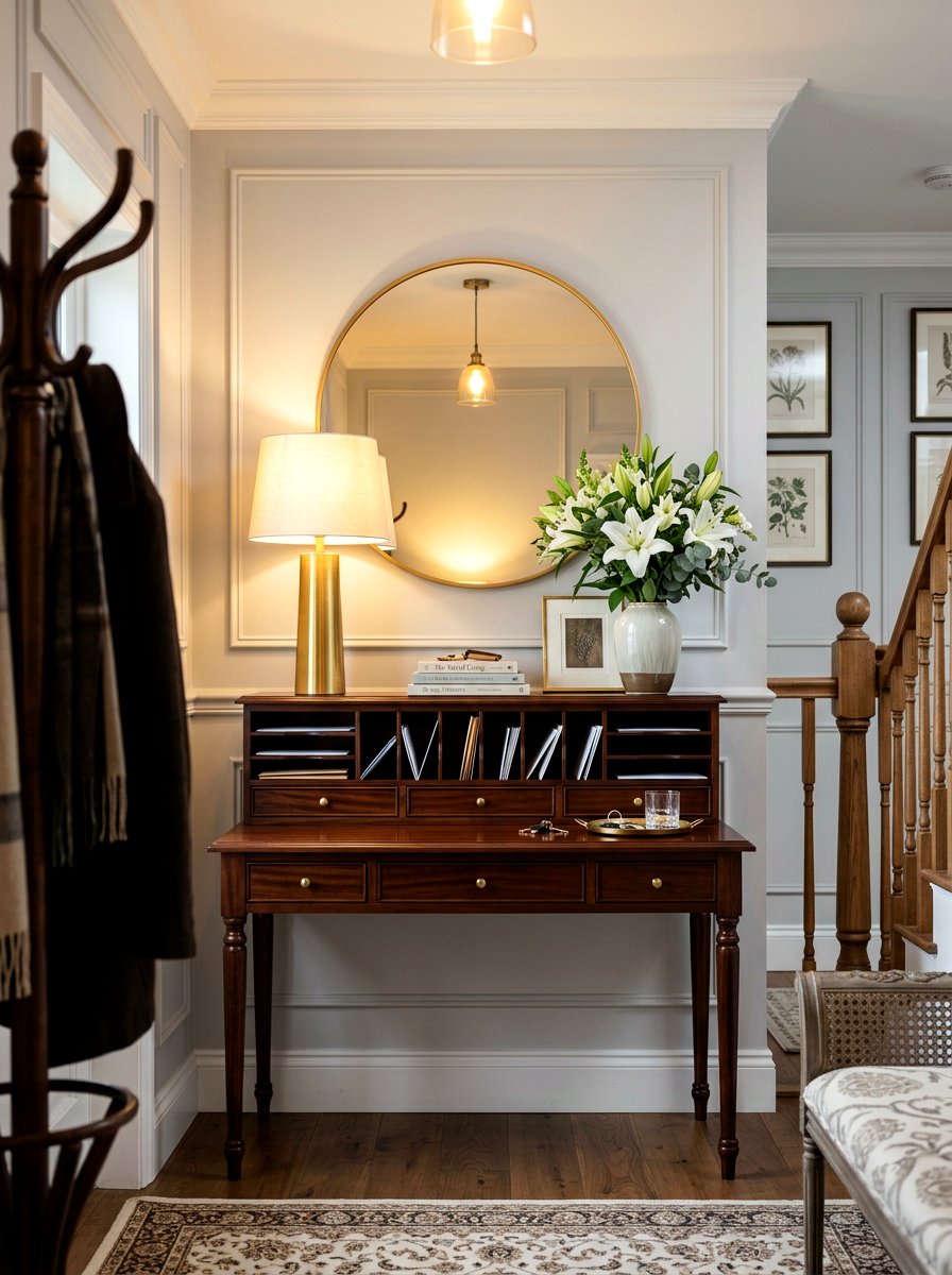 Entryway Console Table - 30 mail sorting cabinet ideas
